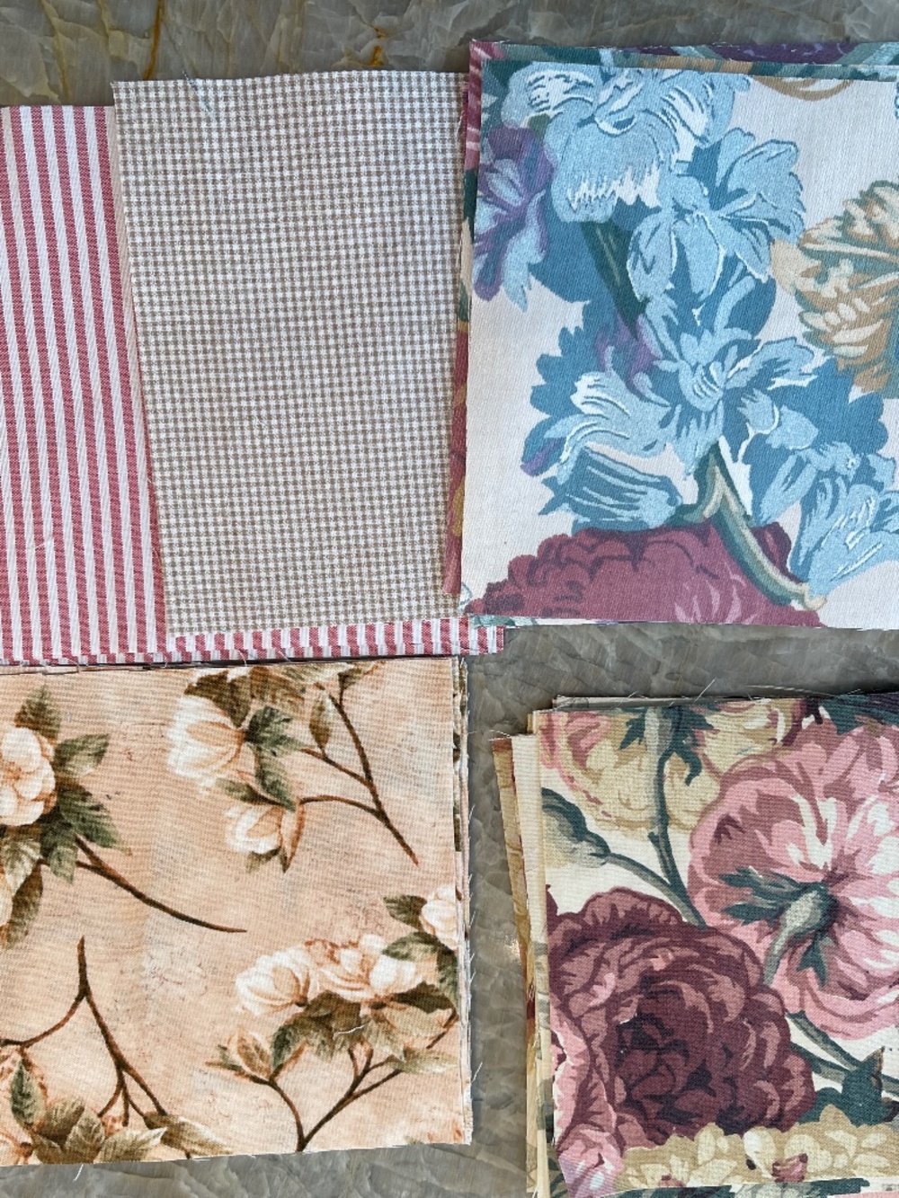 5" Inch Quilt Squares 38 count Repurposed Fabric